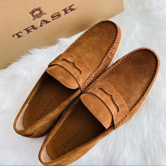 Nib Trask Sheldon Suede Penny Loafers 